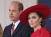 Britain's Prince William, left, and Kate, Princess of Wales, attend a ceremonial welcome for the President and the First Lady of the Republic of Korea at Horse Guards Parade in London, England on Nov. 21, 2023. THE CANADIAN PRESS/Chris Jackson/Pool Photo via AP