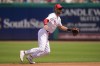 Philadelphia Phillies shortstop Trea Turner watches a ground ball in the fourth inning of a spring training baseball game against the New York Yankees Monday, March 11, 2024, in Clearwater, Fla.THE CANADIAN PRESS/AP/Charlie Neibergall