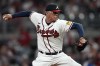 FILE - Atlanta Braves relief pitcher Jesse Chavez works against the New York Mets during the eighth inning of a baseball game Tuesday, June 6, 2023, in Atlanta. The Braves signed veteran right-hander Jesse Chavez to a minor league contract on Monday, March 25, 2024, providing the opportunity for the reliever's fifth stint with the team. Chavez, 40, was released by the Chicago White Sox on Saturday. (AP Photo/John Bazemore, File)