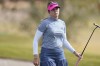 Paula Creamer reacts to missing her shot on the first green during the first round of LPGA Ford Championship golf tournament, Thursday, March 28, 2024, in Gilbert, Ariz. (AP Photo/Matt York)