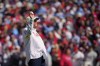 Former Philadelphia Phillies manager Charlie Manuel throws out a ceremonial first pitch ahead of an opening day baseball game between the Philadelphia Phillies and the Atlanta Braves, Friday, March 29, 2024, in Philadelphia. (AP Photo/Matt Slocum)