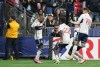 Vancouver Whitecaps' Fafa Picault, from left to right, Ali Ahmed, Ryan Gauld and Damir Kreilach celebrate Picault's goal against the Portland Timbers during the first half of an MLS soccer match, in Vancouver, on Saturday, March 30, 2024. THE CANADIAN PRESS/Darryl Dyck