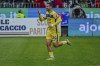 Cagliari's Federico Bonazzoli celebrates scoring during the Serie A soccer match between Cagliari and Hellas Verona at the Unipol Domus stadium in Cagliari, Italy, Monday, April 1, 2024. (Gianluca Zuddas/Lapresse/LaPresse via AP)