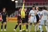 Referee Ramy Touchan issues a red card to CF Montreal centre back Joel Waterman, which was later overturned on review, during the second half of the team's MLS soccer match against D.C. United, Saturday, March 30, 2024, in Washington. Major League Soccer fined CF Montreal defender Joel Waterman an undisclosed amount Tuesday for failing to leave the field in a timely manner in last Saturday’s match against D.C. United. THE CANADIAN PRESS/AP, Nathan Howard)
