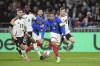 France's Kylian Mbappe, second right, controls the ball ahead the Germany's Robert Andrich, left, and Germany's Joshua Kimmich, right, during an international friendly soccer match between France and Germany at the Groupama stadium in Decines, near Lyon, central France, Saturday, March 23, 2024. Canada Soccer is working on a June men's friendly with second-ranked France. THE CANADIAN PRESS/AP/Laurent Cipriani