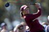 Lottie Woad, of England, watches her tee shot on the first hole during the final round of the Augusta National Women's Amateur golf tournament, Saturday, April 6, 2024 in Augusta, Ga. (AP Photo/George Walker IV)