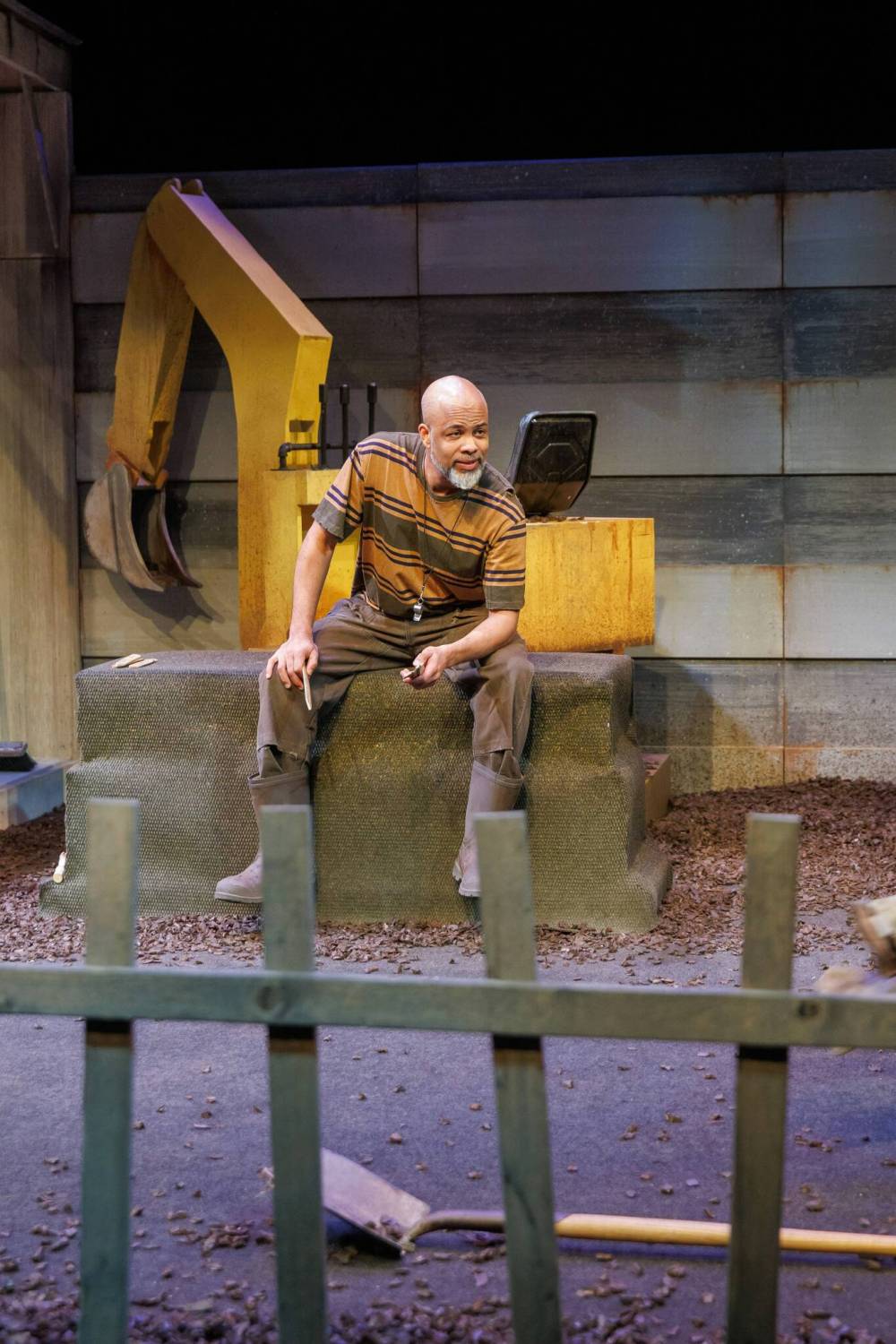 MIKE DEAL / FREE PRESS
                                Christian Paul as Solomon in the PTE production of Diggers.