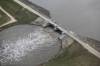The inlet of the floodway, just south of Winnipeg, in 2022. The floodway gates are activated when the Red River reaches flood levels. (John Woods / The Canadian Press files)