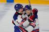 USA’s Jimmy Snuggerud, right, celebrates scoring with teammate Rutger McGroarty during the group B ice hockey match between Switzerland and USA at the IIHF World Junior Hockey Championship in Gothenburg, Sweden on Thursday, Dec. 28, 2023. THE CANADIAN PRESS/Adam Ihse, TT via AP