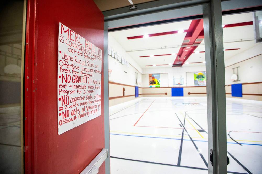 The West End 24-Hour Safe Space (WE24) at the Magnus Eliason Recreation Centre offers overnight shelter and meals for people ages 13-26.