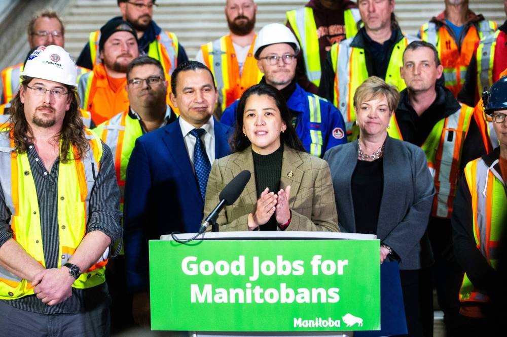 MIKAELA MACKENZIE / FREE PRESS Minister of labour Malaya Marcelino said Manitoba was the only jurisdiction in Canada that had the “unnecessary and foolish” ban.