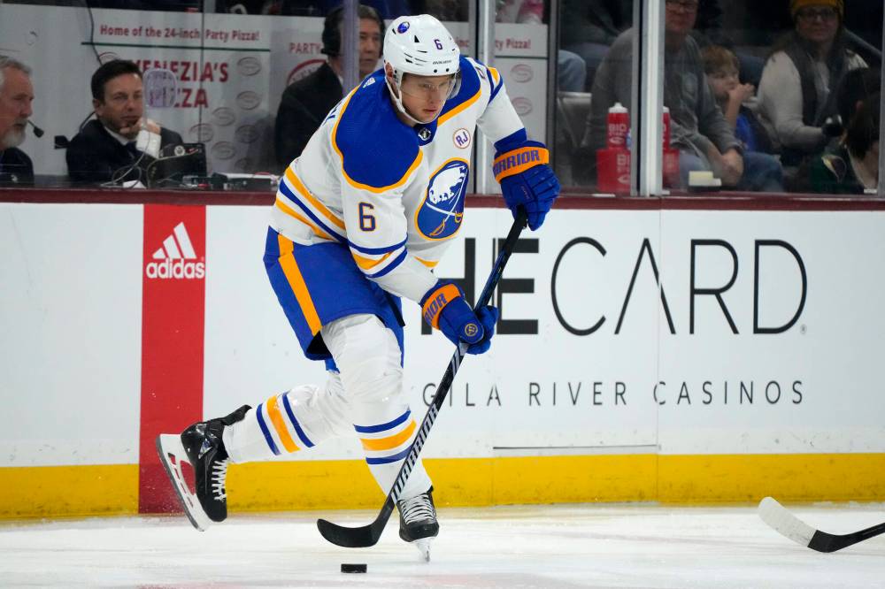 Ross D. Franklin / The Associated Press files
Sabres defenceman Erik Johnson won the Stanley Cup with the Colorado Avalanche in 2022.