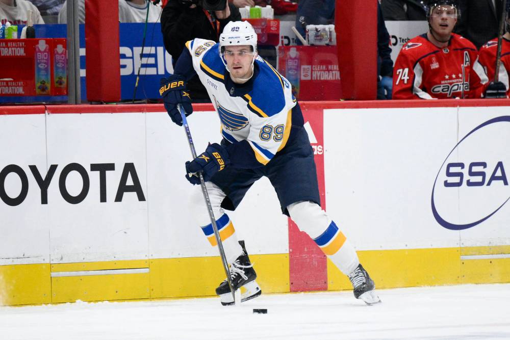 Nick Wass / The Associated Press files
Blues forward Pavel Buchnevich can play either wing and put the puck in the net.