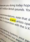 Details from a scam email.