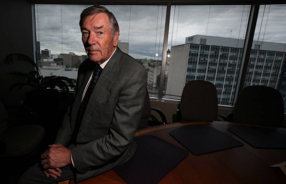 Phil Hossack / Free Press Files
After mandatory retirement from the Manitoba Court of Appeal, Charles Huband, seen here in 2012, returned to practising law for another 15 years, closing his practice after turning 90.