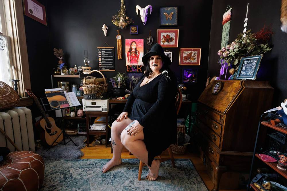 Mother of three Kari Giavedoni is a practising witch. She clarifies this is not the same as being Wiccan or pagan. (Mike Deal / Free Press)