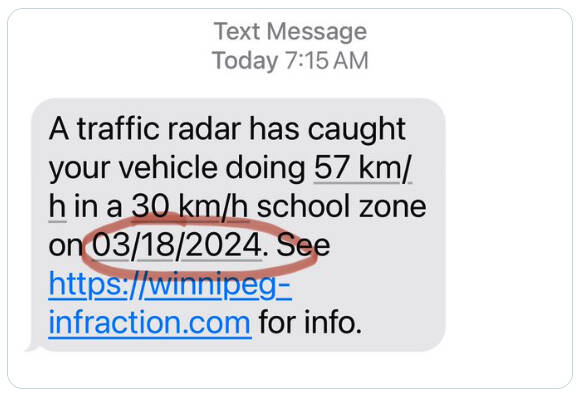 The text message posted by Mayor Scott Gillingham. (X)