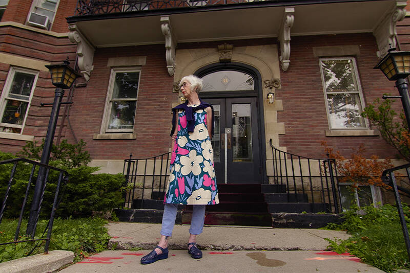 Still from Charlotte’s Castle, a documentary about a crew of unlikely activists who wages war to keep their homes in Toronto’s historic Spadina Gardens, an upscale rental building that’s been purchased by Dutch developers. (Supplied)