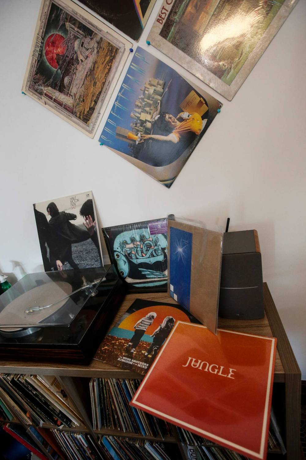 Photos by JOHN WOODS / FREE PRESS 
                                The idea for record club get-togethers, with their ethic of listening to full sides of LPs, was started by an English DJ who felt too many people were listening to music in a pick-and-mix fashion on their devices.