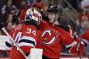 Adam Hunger / The Associated Press
                                New Jersey Devils’ Luke Hughes congratulates goaltender Jake Allen after the team’s win against the Winnipeg Jets Thursday in Newark, N.J.
