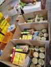 Completed emergency food packages are ready for closing and dispatch from Amman, Jordan, to Gaza. This is part of an initial pilot shipment of 665 food packages. (Submitted)