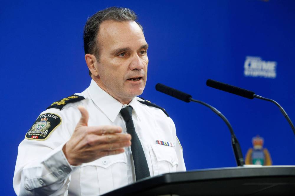 MIKE DEAL / FREE PRESS files
Winnipeg police Chief Danny Smyth called a news conference to talk about violence and the child welfare system. He didn’t talk about the root causes.