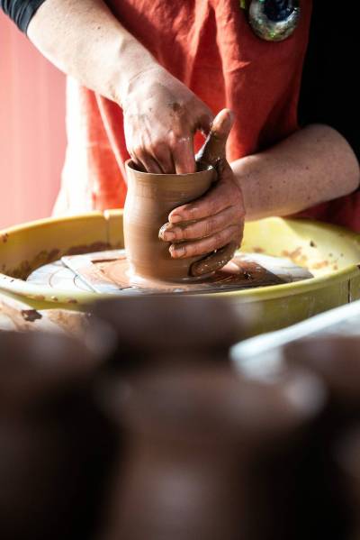 MIKAELA MACKENZIE / FREE PRESS
                                Morin&rsquo;s creations include a range of tableware, all twice-fired in a kiln.
