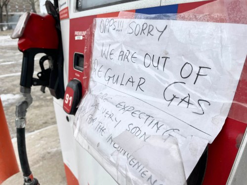 RUTH BONNEVILLE / FREE PRESS

A Canco station on Isabel Street, just south of Logan Avenue, was out of gas Tuesday morning. Digital signs that normally display prices were blank.

March 26, 2024