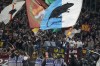 Roma's Gianluca Mancini celebrates at the end of a Serie A soccer match between Roma and Lazio, at Stadio Olimpico, in Rome, Italy, Saturday, April 6, 2024. (AP Photo/Gregorio Borgia)