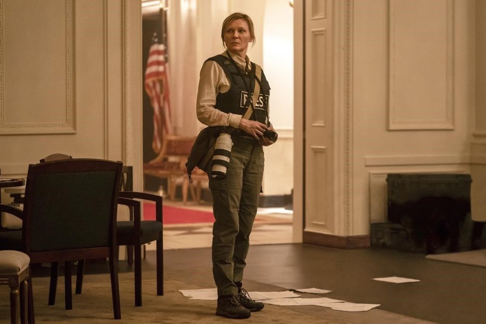 This image released by A24 shows Kirsten Dunst in a scene from