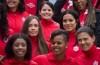 Diana Matheson, top centre, of Oakville, Ont., stands for a photograph with her Canadian national women's soccer teammates in Vancouver on Monday, April 27, 2015. Halifax is the latest city to sign up for the Project 8 women's professional soccer league, set to kick off in 2025.
Project 8, the brainchild of former Canadian international Matheson, announced last week that six franchises have submitted applications to Canada Soccer to join the new league. THE CANADIAN PRESS/Darryl Dyck