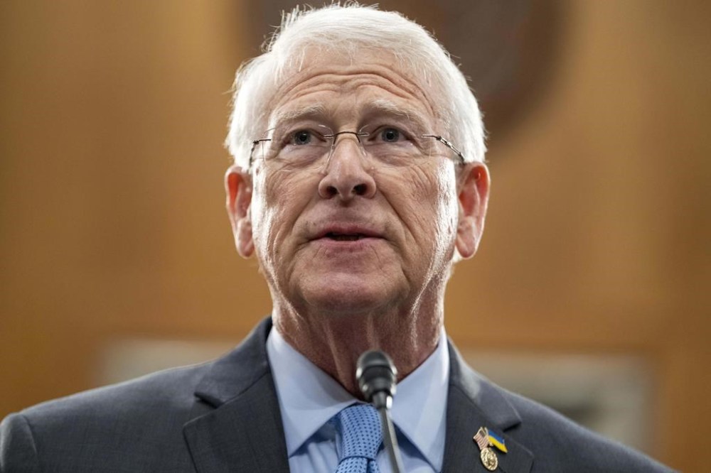 Sen. Roger Wicker, R-Miss., speaks during an event calling for the immediate release of Vladimir Kara-Murza, a Russian opposition leader and journalist imprisoned by the Russian government, Tuesday, April 9, 2024, on Capitol Hill in Washington. (AP Photo/Jacquelyn Martin)