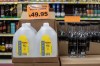 4 litre jugs of vodka are shown at Super Value Liquor in Edmonton on Tuesday April 9, 2024. THE CANADIAN PRESS/Jason Franson