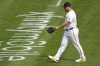 Pittsburgh Pirates relief pitcher David Bednar walks to the dugout after being pulled from the team's baseball game against the Detroit Tigers in the ninth inning in Pittsburgh, Tuesday, April 9, 2024. The Tigers won 5-3. (AP Photo/Gene J. Puskar)