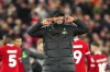 Liverpool's manager Jurgen Klopp celebrates at the end of the English Premier League soccer match between Liverpool and Sheffield United at the Anfield stadium in Liverpool, England, Thursday, Apr. 4, 2024. (AP Photo/Jon Super)