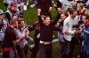Leverkusen's head coach Xabi Alonso, center, celebrates winning the German championship after the Bundesliga soccer match between Bayer Leverkusen and Werder Bremen at the BayArena in Leverkusen, Germany, Sunday April 14, 2024. (David Inderlied/dpa via AP)