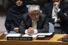 Iran's U.N. Ambassador, Amir Saeid Iravani, listens to the Permanent Representative of Israel to the United Nations, Gilad Erdan's address, in the United Nations Security Council chamber during an emergency meeting at U.N. headquarters, Sunday, April 14, 2024. (AP Photo/Yuki Iwamura)