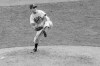 FILE - Brooklyn Dodgers' Carl Erskine pitches against the New York Yankees in Game 5 of the baseball World Series in New York, Oct. 5, 1952. Carl Erskine, who pitched two no-hitters as a mainstay on the Brooklyn Dodgers and was a 20-game winner in 1953 when he struck out a then-record 14 in the World Series, died Tuesday, April 16, 2024, at Community Hospital Anderson in Anderson, Indiana, according to Michele Hockwalt, the hospital’s marketing and communication manager. He was 97. (AP Photo, File)
