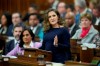 Deputy Prime Minister and Minister of Finance Chrystia Freeland rises to present the federal budget in the House of Commons in Ottawa on Tuesday, April 16, 2024. The Liberal government has already unveiled significant planks of the budget, including billions of dollars to build more homes, expand child care and beef up the military. THE CANADIAN PRESS/Adrian Wyld