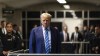 Former President Donald Trump addresses the media following the second day of jury selection, Tuesday, April 16, 2024, at Manhattan criminal court in New York. Trump is charged with falsifying business records to cover up a sex scandal during his 2016 campaign. (Justin Lane/Pool Photo via AP)