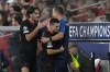 FILE - Salzburg's Roko Simic, left, and Oscar Gloukh are congratulated when they get to the bench after being substituted during the Champions League group D soccer match between SL Benfica and Salzburg at the Luz stadium in Lisbon, Wednesday, Sept. 20, 2023. The Austrian team is going to next year's Club World Cup in the United States. Salzburg secured the last of 12 spots for European clubs thanks to Bayern Munich completing a 3-2 aggregate win over Arsenal in the Champions League quarterfinals on Wednesday, April 17, 2024. (AP Photo/Armando Franca, File)