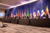 Canada's premiers say they want a return to a co-operative approach with the federal government that respects their jurisdiction. Canada's provincial and territorial leaders look on during a press conference at the meeting of the Council of the Federation, in Halifax, Monday, Nov. 6, 2023. THE CANADIAN PRESS/Kelly Clark