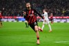 Frankfurt's Hugo Ekitike celebrates during the German Bundesliga soccer match between Eintracht Frankfurt and FC Augsburg, in Frankfurt, Germany, Friday, April 19, 2024. (Arne Dedert/dpa via AP)