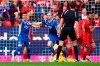 Darmstadt's Christoph Klarer, center, celebrates scoring their side's first goal of the game during the German Bundesliga soccer match between Darmstadt and FC Cologne at the RheinEnergieStadion in Cologne, Germany, Saturday April 20, 2024. (Marius Becker/dpa via AP)