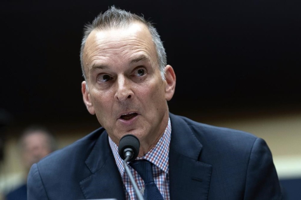 FILE - U.S. Anti-Doping Agency CEO Travis Tygart testifies during The Commission on the State of U.S. Olympics and Paralympics hearing on Capitol Hill in Washington, Wednesday, Sept. 6, 2023. WADA said Saturday, April 19, 2024, it was turning to legal counsel to address a statement released by Travis Tygart, the CEO of the U.S. Anti-Doping Agency, who said WADA and anti-doping authorities in China swept positive tests