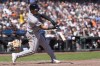 Arizona Diamondbacks' Gabriel Moreno hits a two-run single against the San Francisco Giants during the sixth inning of a baseball game in San Francisco, Sunday, April 21, 2024. (AP Photo/Jeff Chiu)