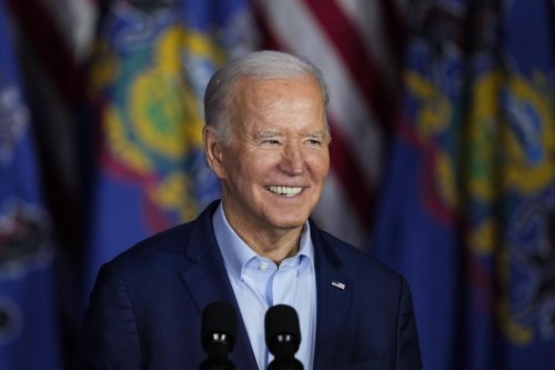 FILE - President Joe Biden speaks during a campaign event in Scranton, Pa., April 16, 2024. (AP Photo/Matt Rourke, File)