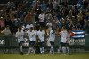 Simcoe County Rovers FC players celebrate during their 4-2 win over Scrosoppi FC in the League1 Ontario championship game in Vaughan, Ont. on Sept. 2, 2023. THE CANADIAN PRESS/HO-Simcoe County Rovers **MANDATORY CREDIT**