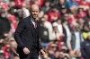 Manchester United's head coach Erik ten Hag during the English FA Cup semifinal soccer match between Coventry City and Manchester United at Wembley stadium in London, Sunday, April 21, 2024. (AP Photo/Alastair Grant)