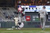 Chicago White Sox's Eloy Jiménez rounds third after hitting a home run against the Minnesota Twins during the fourth inning of a baseball game Tuesday, April 23, 2024, in Minneapolis. (AP Photo/Stacy Bengs)